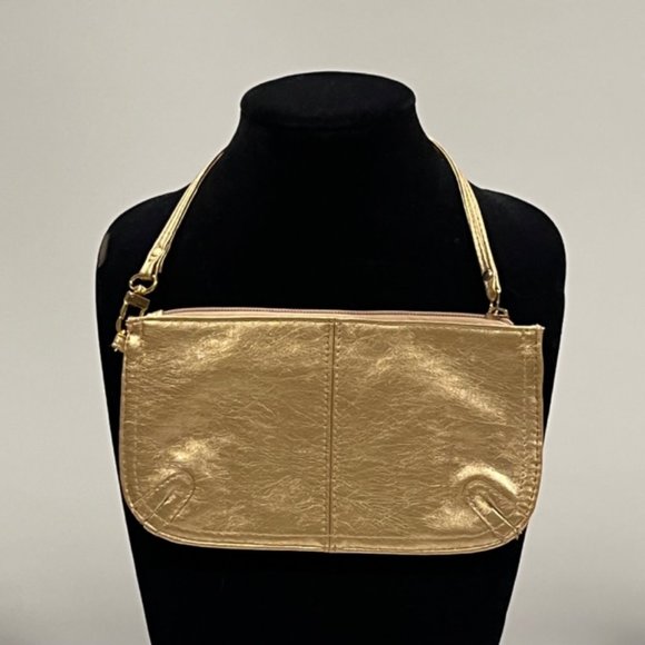 NEIMAN MARCUS Metallic Gold Wristlet NWOT - Picture 3 of 14